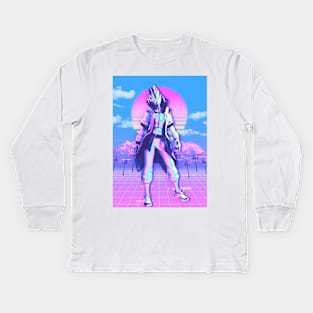 vaporwave of the game Kids Long Sleeve T-Shirt